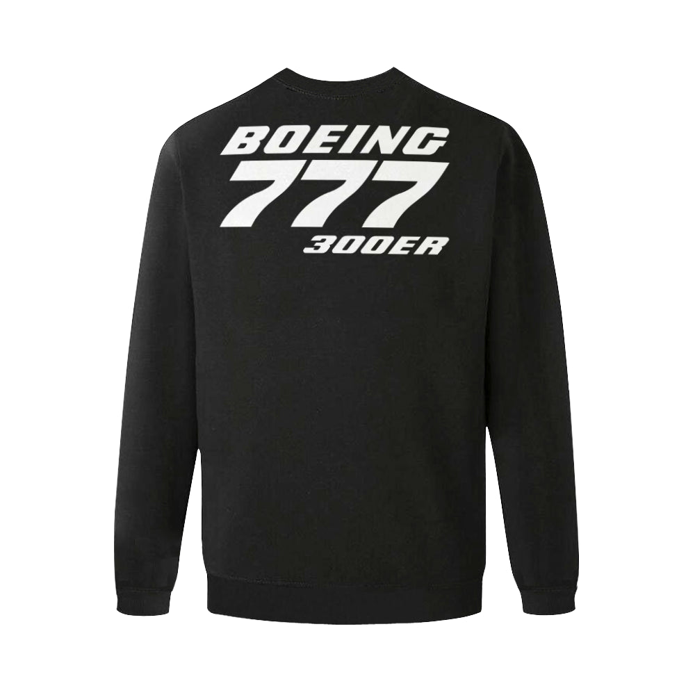 BOEING 777 Men's Oversized Fleece Crew Sweatshirt e-joyer