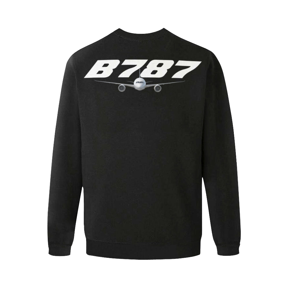 BOEING 787 Men's Oversized Fleece Crew Sweatshirt e-joyer