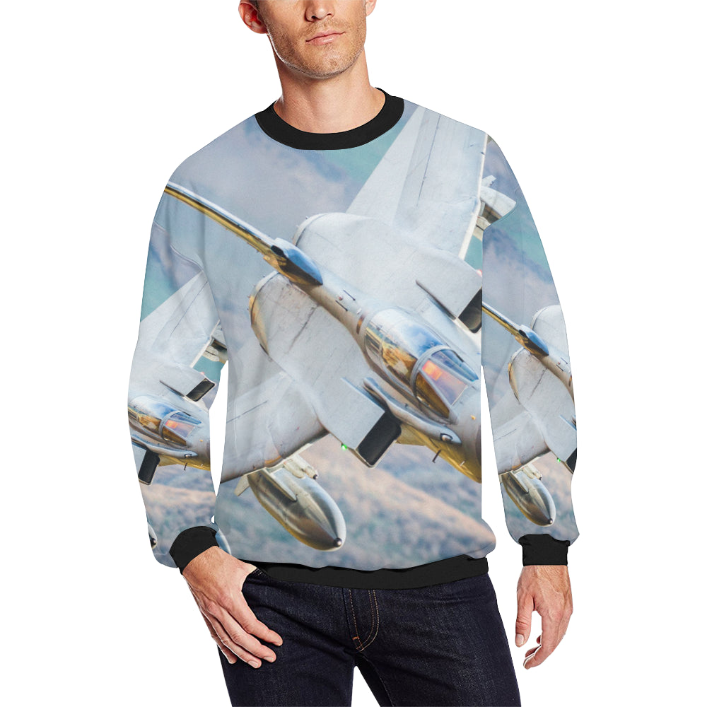 HOODIE - 82 Men's Oversized Fleece Crew Sweatshirt e-joyer