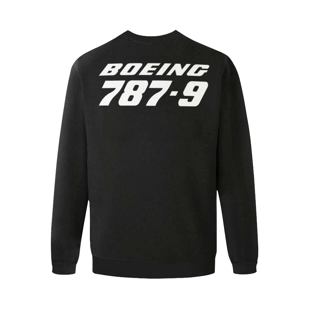 BOEING 787-9 Men's Oversized Fleece Crew Sweatshirt e-joyer