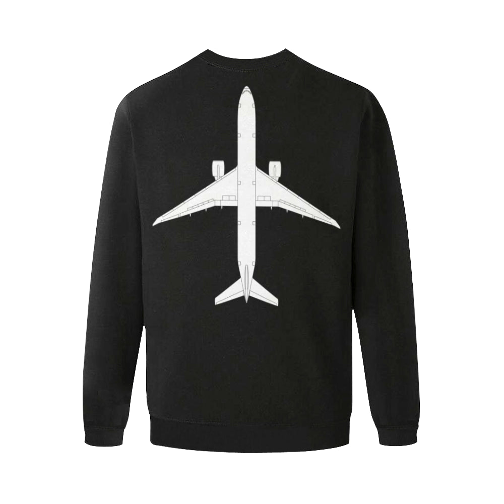 BOEING 777 Men's Oversized Fleece Crew Sweatshirt e-joyer