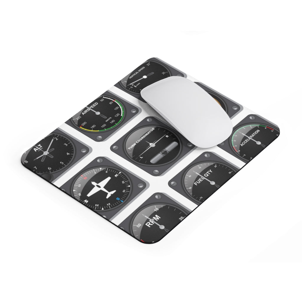 AVIATION CLOCK -  MOUSE PAD Printify