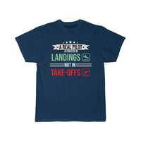 Thumbnail for Pilot landing airplane take off aviation T-SHIRT THE AV8R