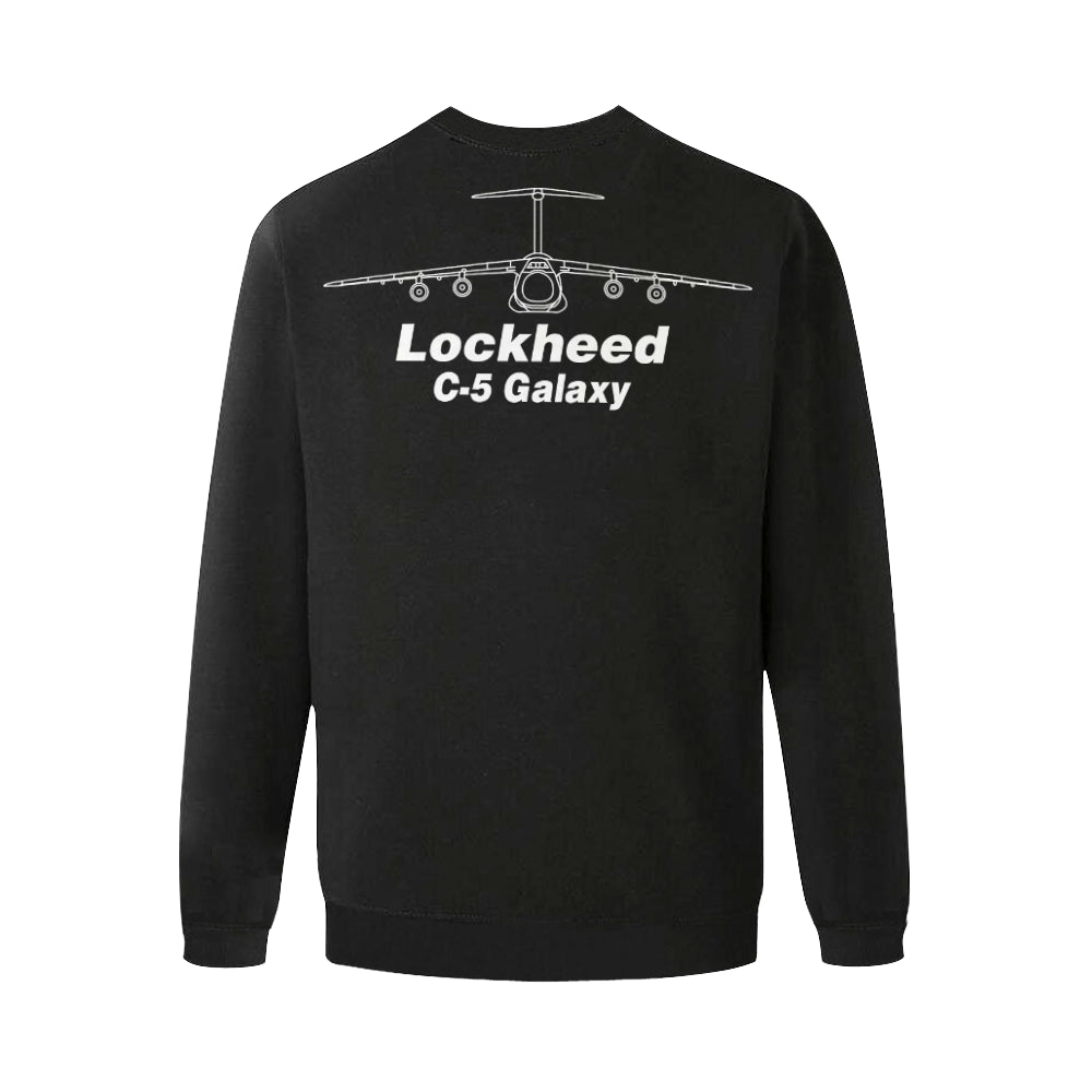 LOCKHEED C-5 GALAXY Men's Oversized Fleece Crew Sweatshirt e-joyer