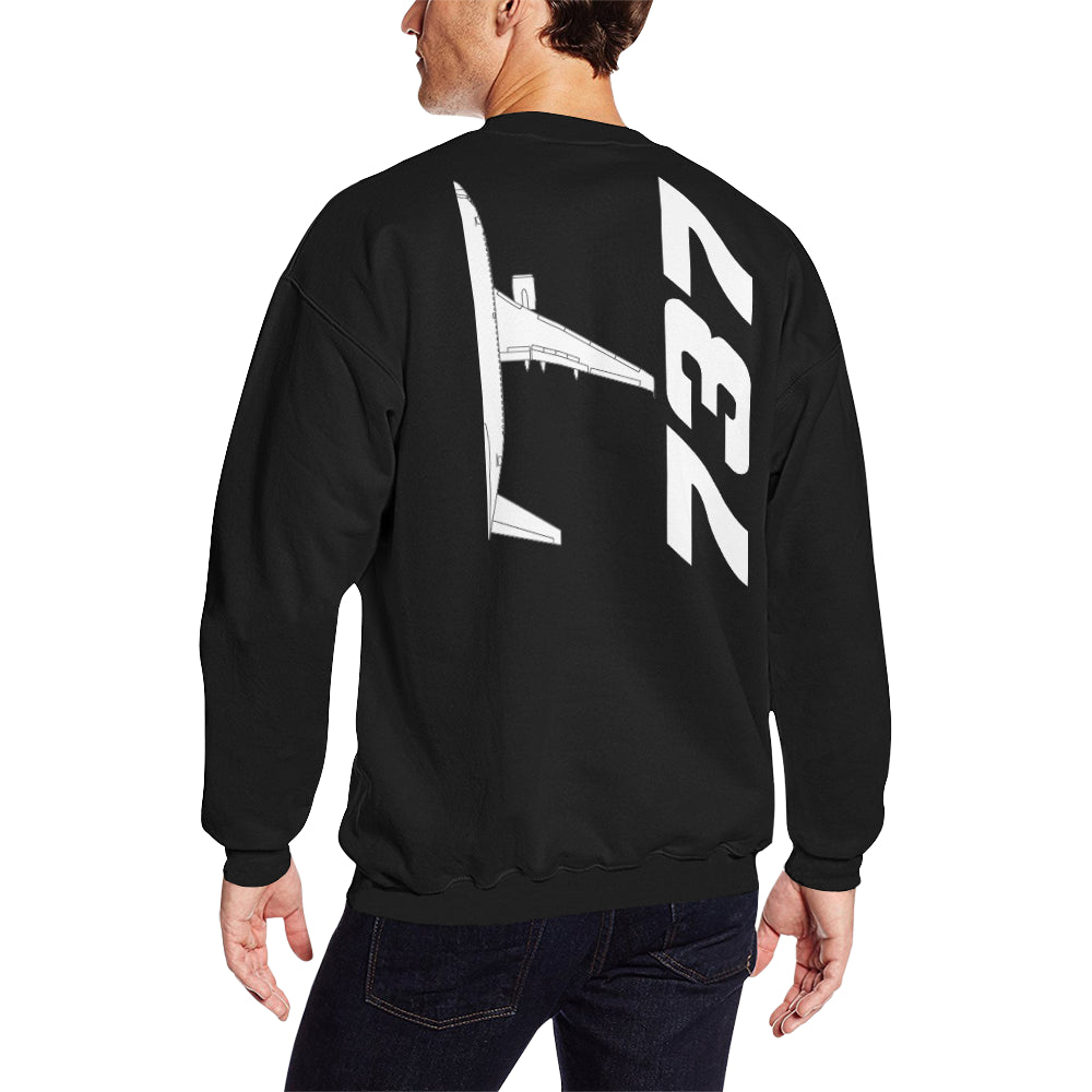 BOEING 737 Men's Oversized Fleece Crew Sweatshirt e-joyer