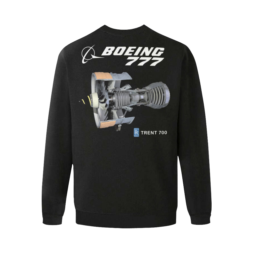 BOEING 777 Men's Oversized Fleece Crew Sweatshirt e-joyer