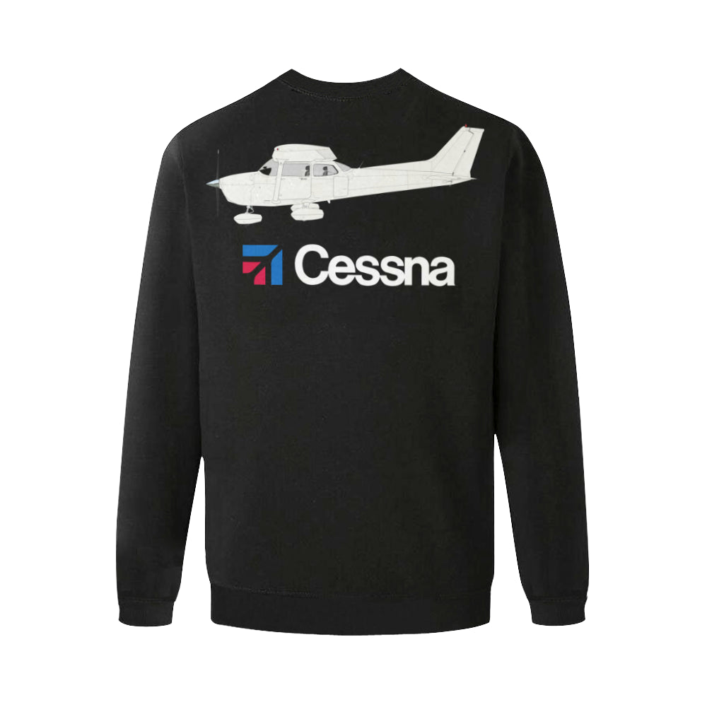 CESSNA Men's Oversized Fleece Crew Sweatshirt e-joyer