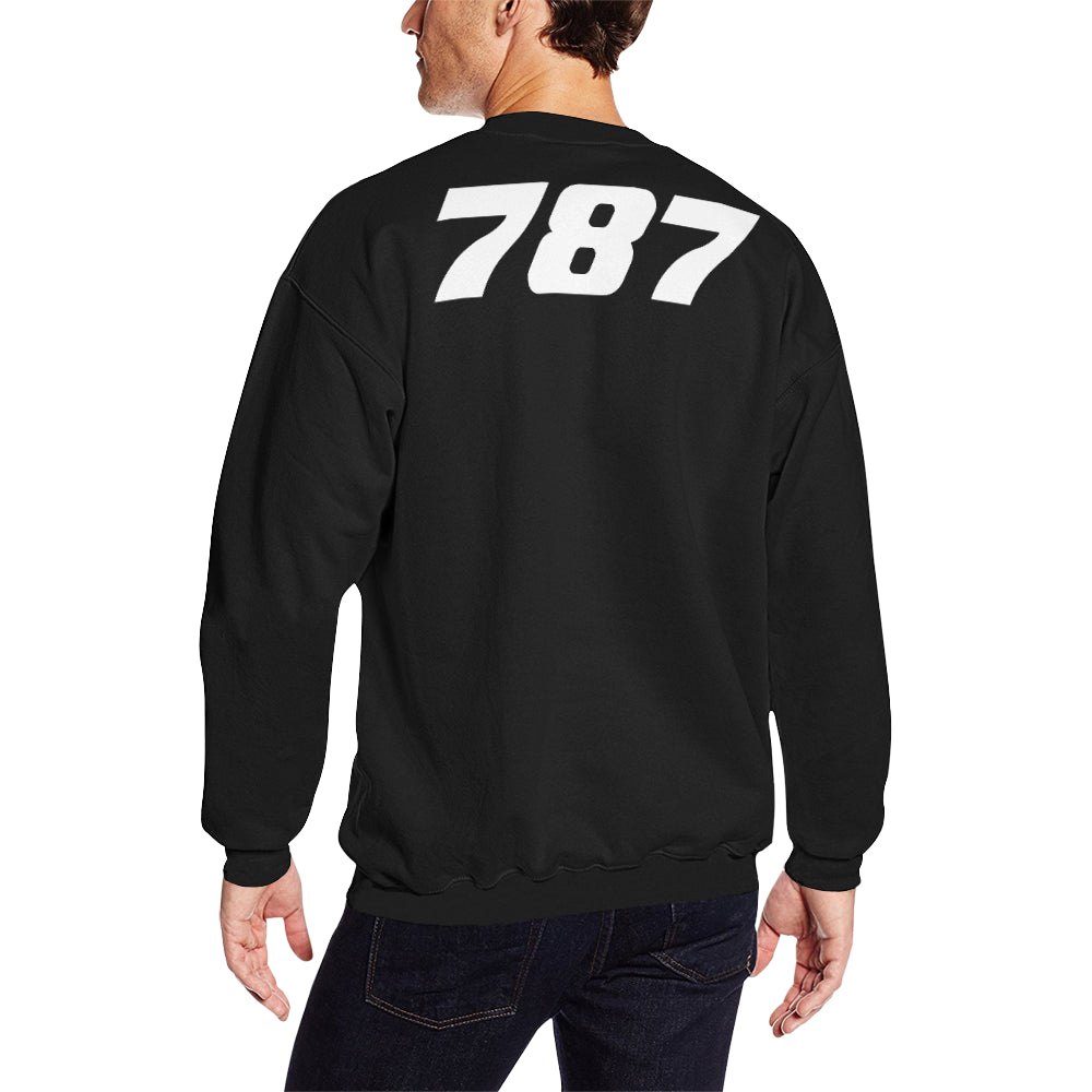 BOEING 787 Men's Oversized Fleece Crew Sweatshirt e-joyer