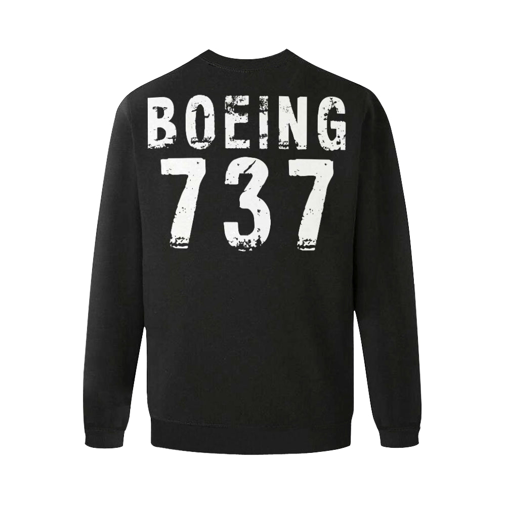 BOEING 737 Men's Oversized Fleece Crew Sweatshirt e-joyer