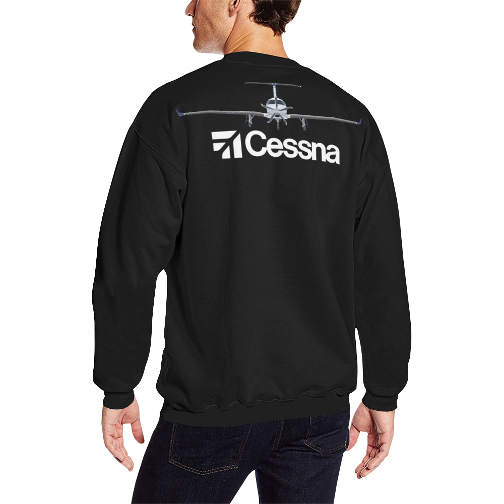 CESSNA Men's Oversized Fleece Crew Sweatshirt e-joyer