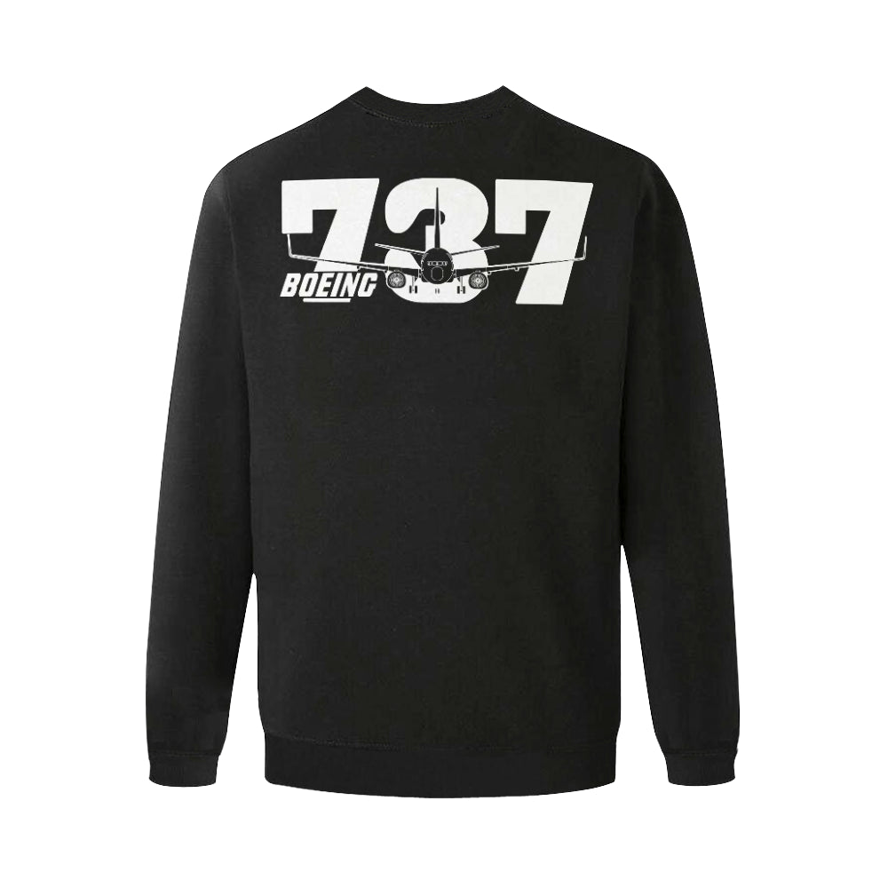 BOEING 737 Men's Oversized Fleece Crew Sweatshirt e-joyer