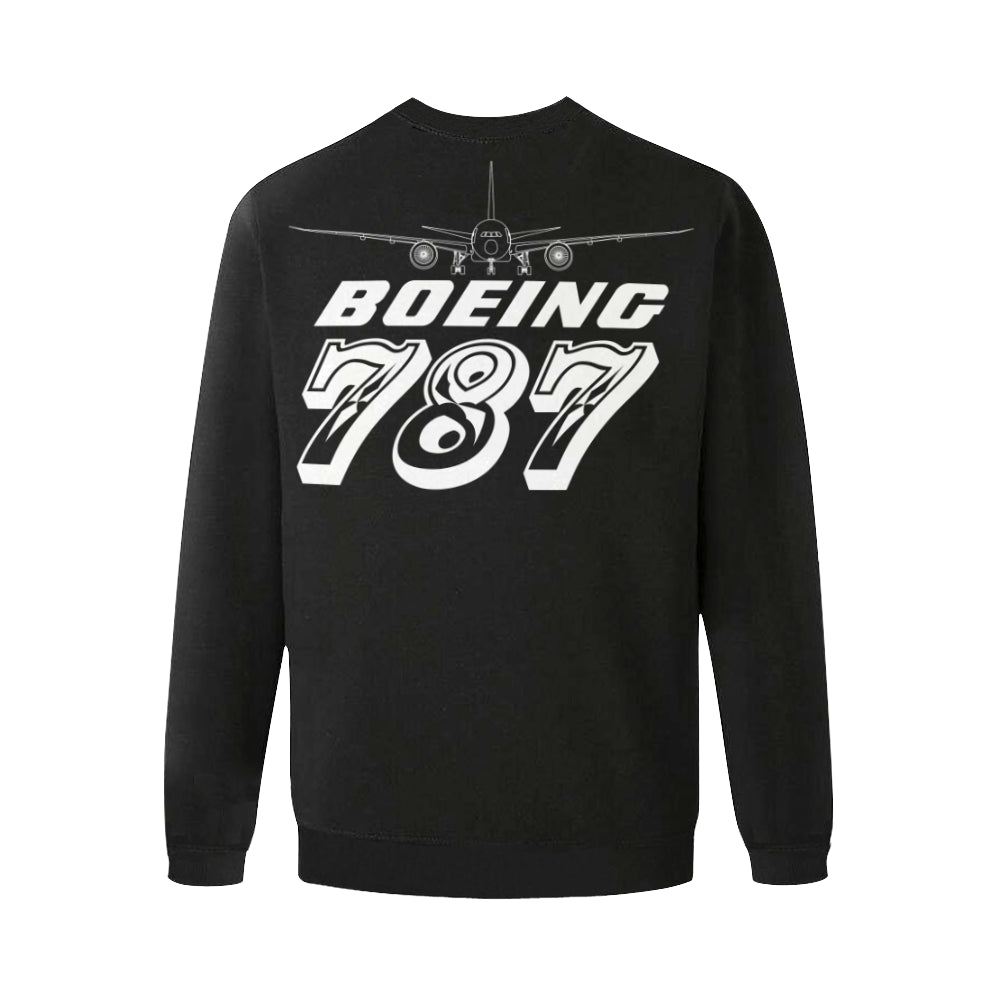 BOEING 787 Men's Oversized Fleece Crew Sweatshirt e-joyer