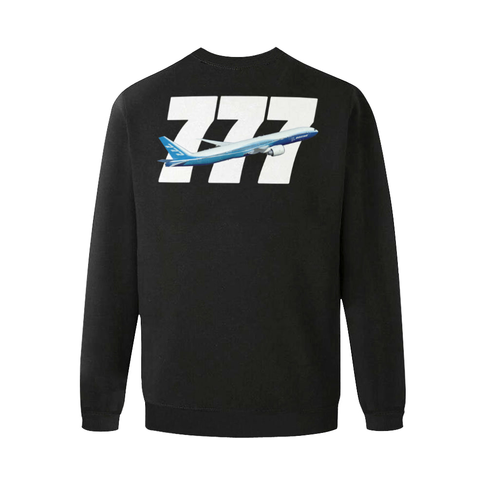 BOEING 777 Men's Oversized Fleece Crew Sweatshirt e-joyer