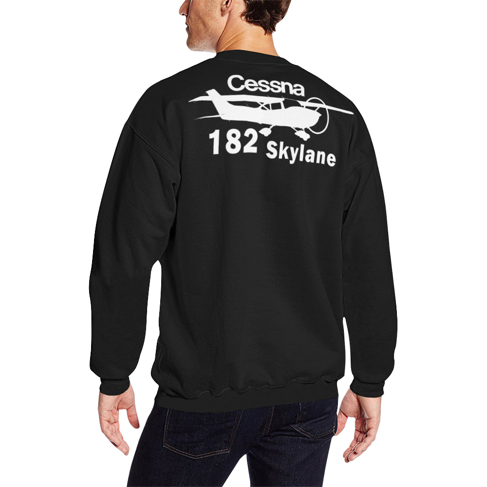 CESSNA - 182 Men's Oversized Fleece Crew Sweatshirt e-joyer