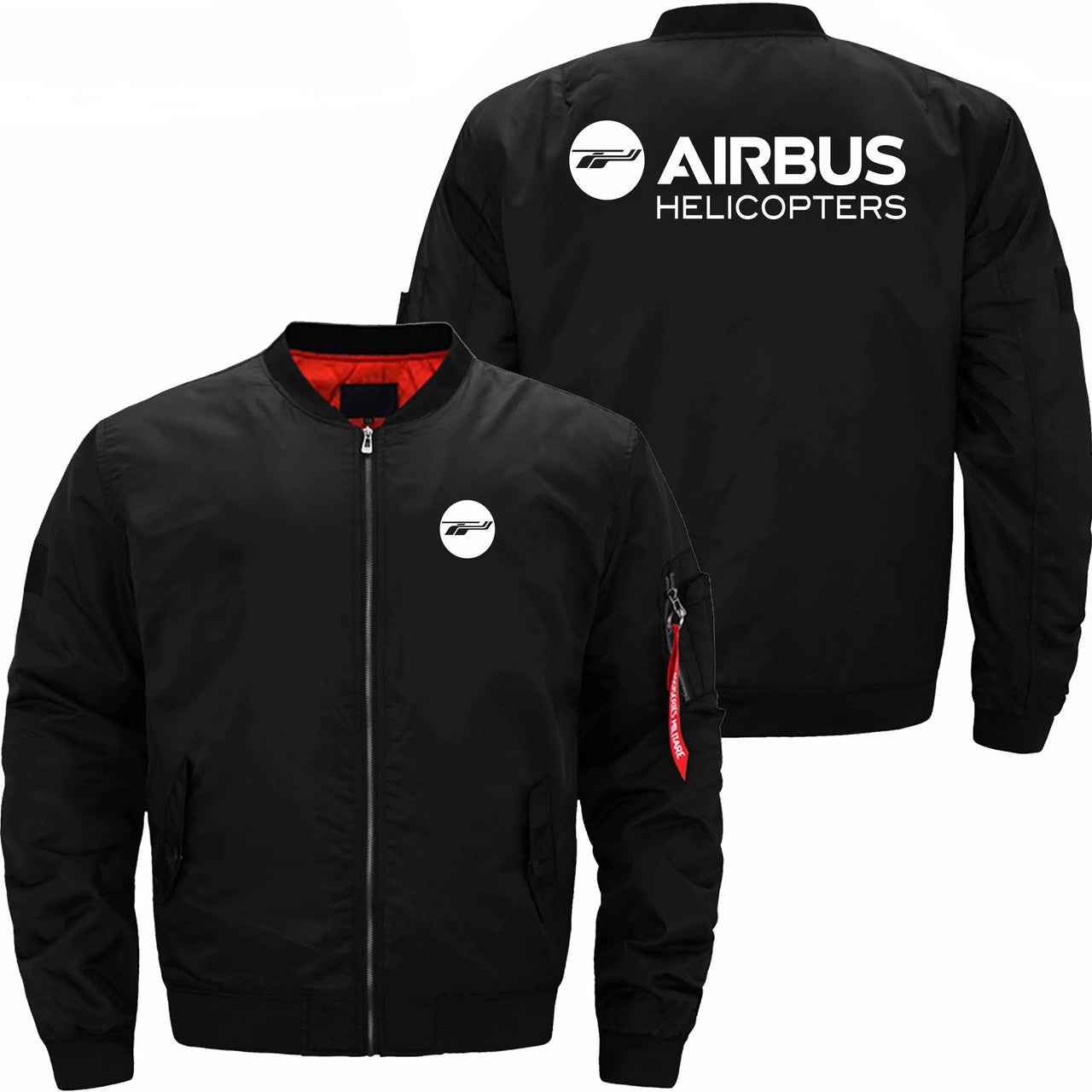 AIRBUS  HELICOPTER  LOGO Ma-1 Bomber Jacket Flight Jacket Aviator Jacket THE AV8R