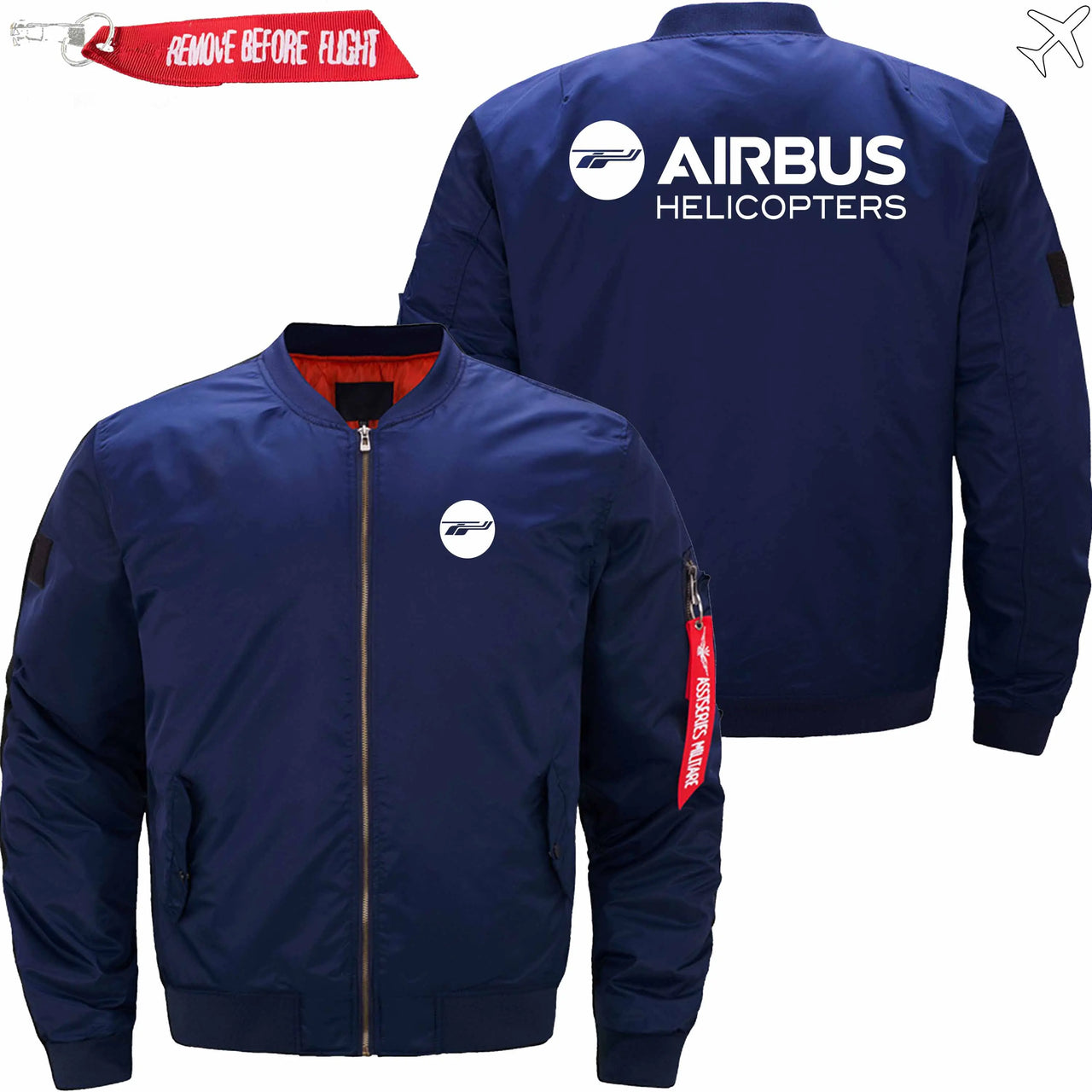 AIRBUS  HELICOPTER  LOGO Ma-1 Bomber Jacket Flight Jacket Aviator Jacket THE AV8R