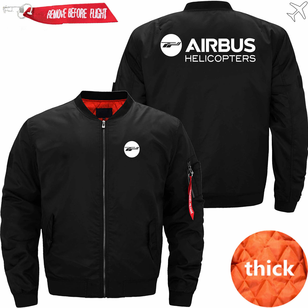 AIRBUS  HELICOPTER  LOGO Ma-1 Bomber Jacket Flight Jacket Aviator Jacket THE AV8R