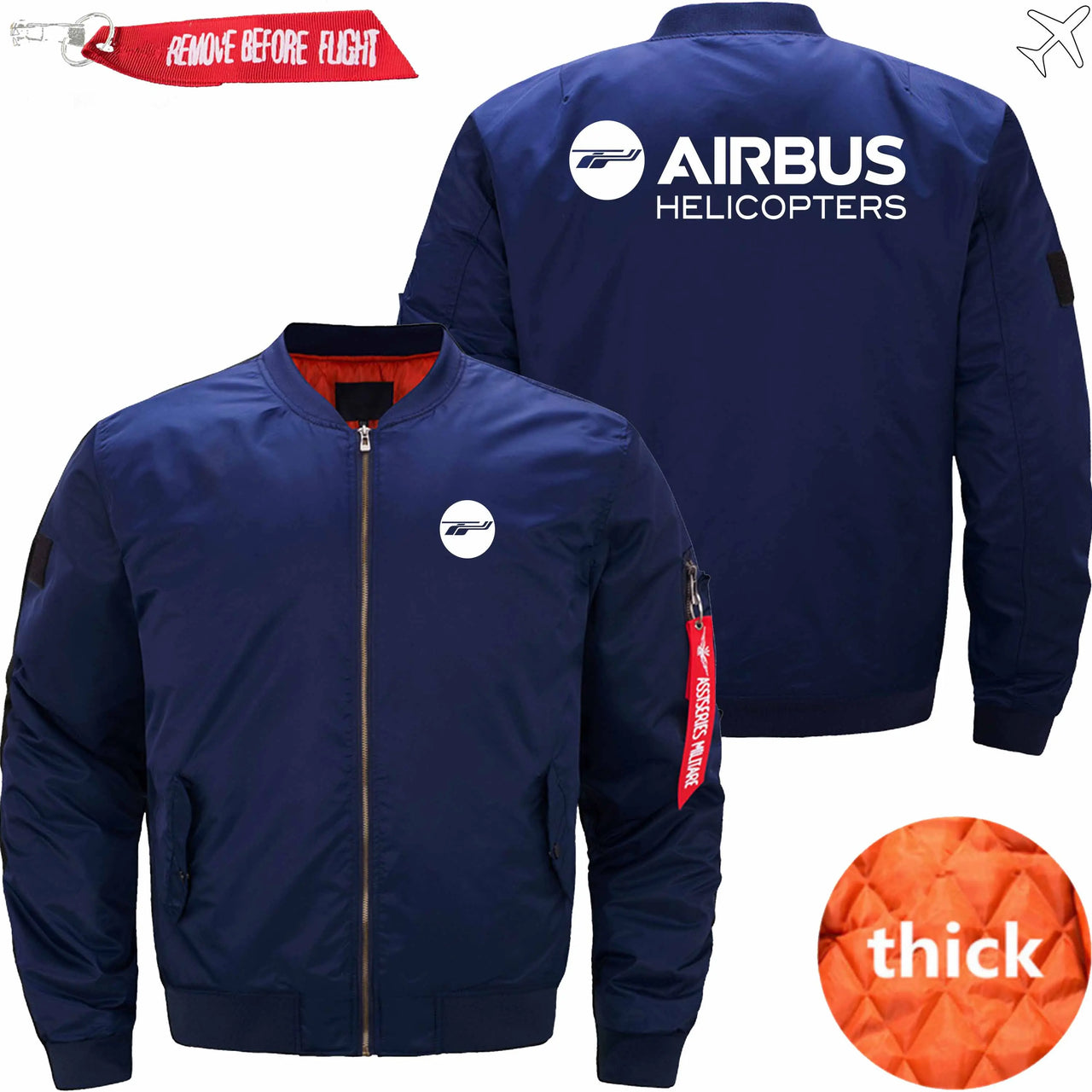 AIRBUS  HELICOPTER  LOGO Ma-1 Bomber Jacket Flight Jacket Aviator Jacket THE AV8R