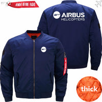 Thumbnail for AIRBUS  HELICOPTER  LOGO Ma-1 Bomber Jacket Flight Jacket Aviator Jacket THE AV8R