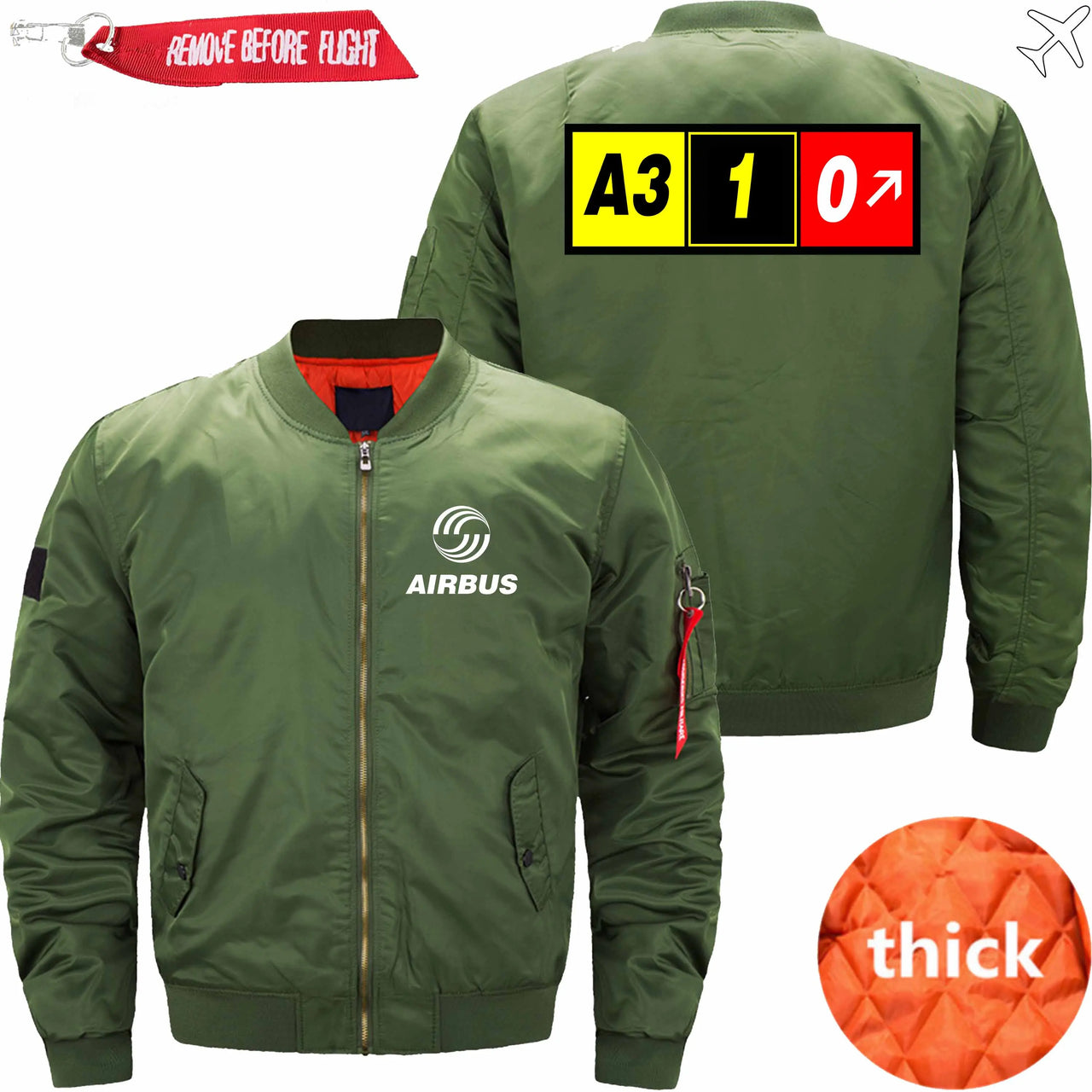 AIRBUS A310 Ma-1 Bomber Jacket Flight Jacket Aviator Jacket THE AV8R