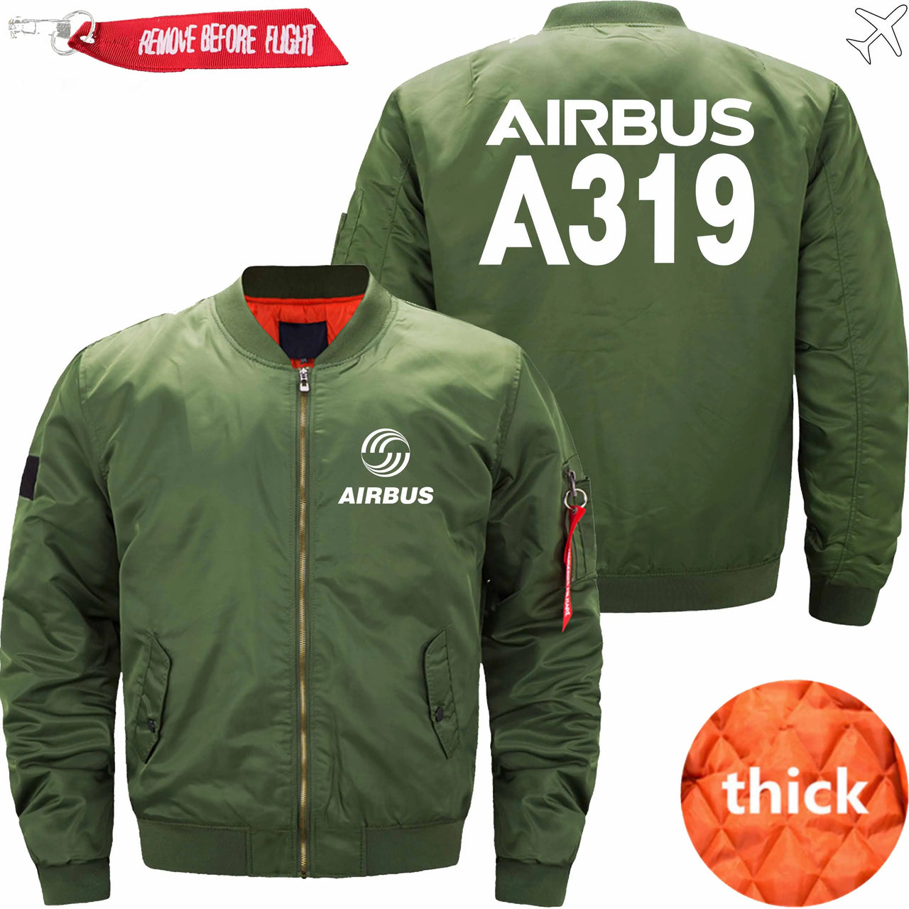 AIRBUS A319 Ma-1 Bomber Jacket Flight Jacket Aviator Jacket THE AV8R