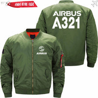 Thumbnail for AIRBUS A321 Ma-1 Bomber Jacket Flight Jacket Aviator Jacket THE AV8R