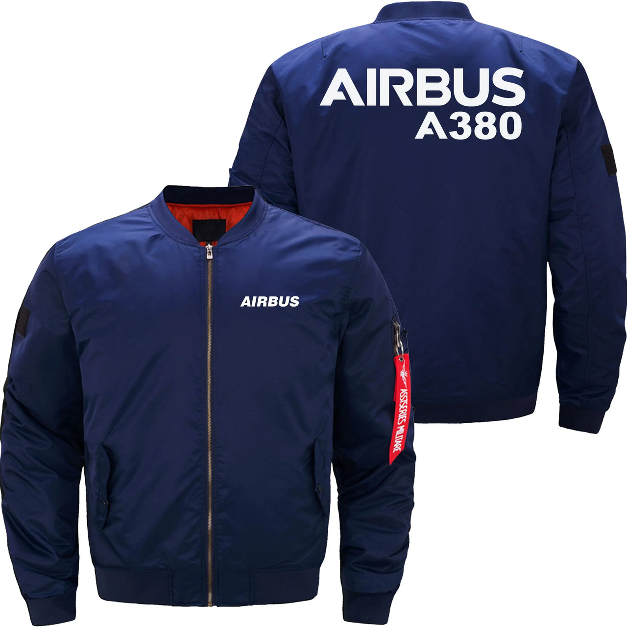 AIRBUS A380 DESIGNED Ma-1 Bomber Jacket Flight Jacket Aviator Jacket THE AV8R