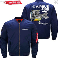 Thumbnail for AIRBUS A380 GP7000 Ma-1 Bomber Jacket Flight Jacket Aviator Jacket THE AV8R