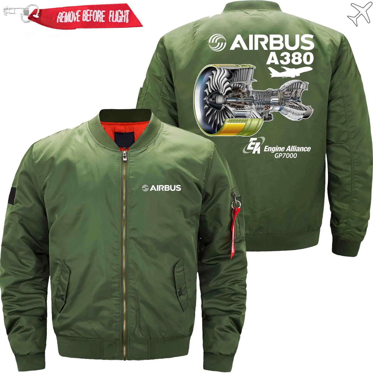 AIRBUS A380 GP7000 Ma-1 Bomber Jacket Flight Jacket Aviator Jacket THE AV8R