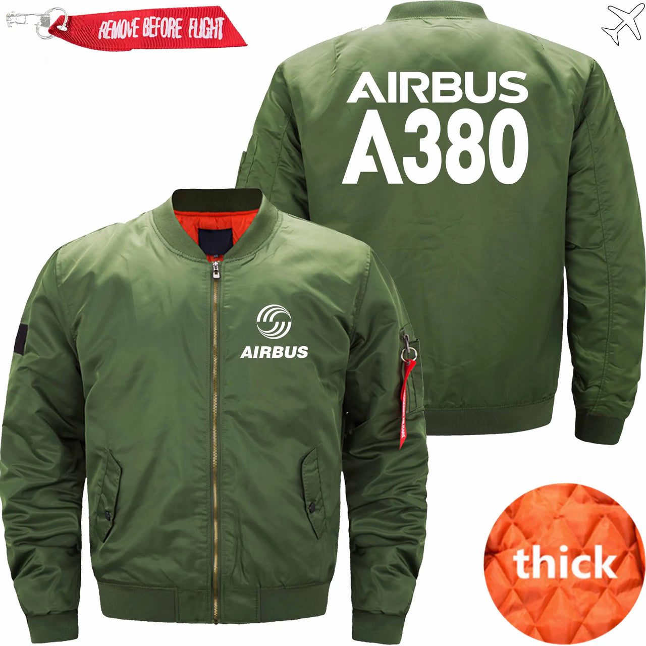 AIRBUS A380 Ma-1 Bomber Jacket Flight Jacket Aviator Jacket THE AV8R