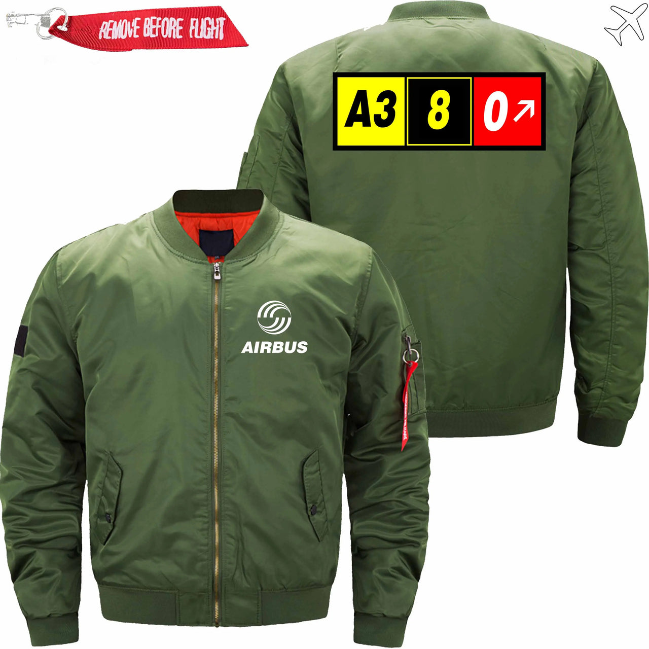 AIRBUS A380 Ma-1 Bomber Jacket Flight Jacket Aviator Jacket THE AV8R