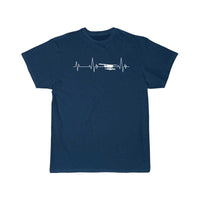 Thumbnail for Heartbeat Airplane Amphibious Ekg Aviator Flying T-SHIRT THE AV8R