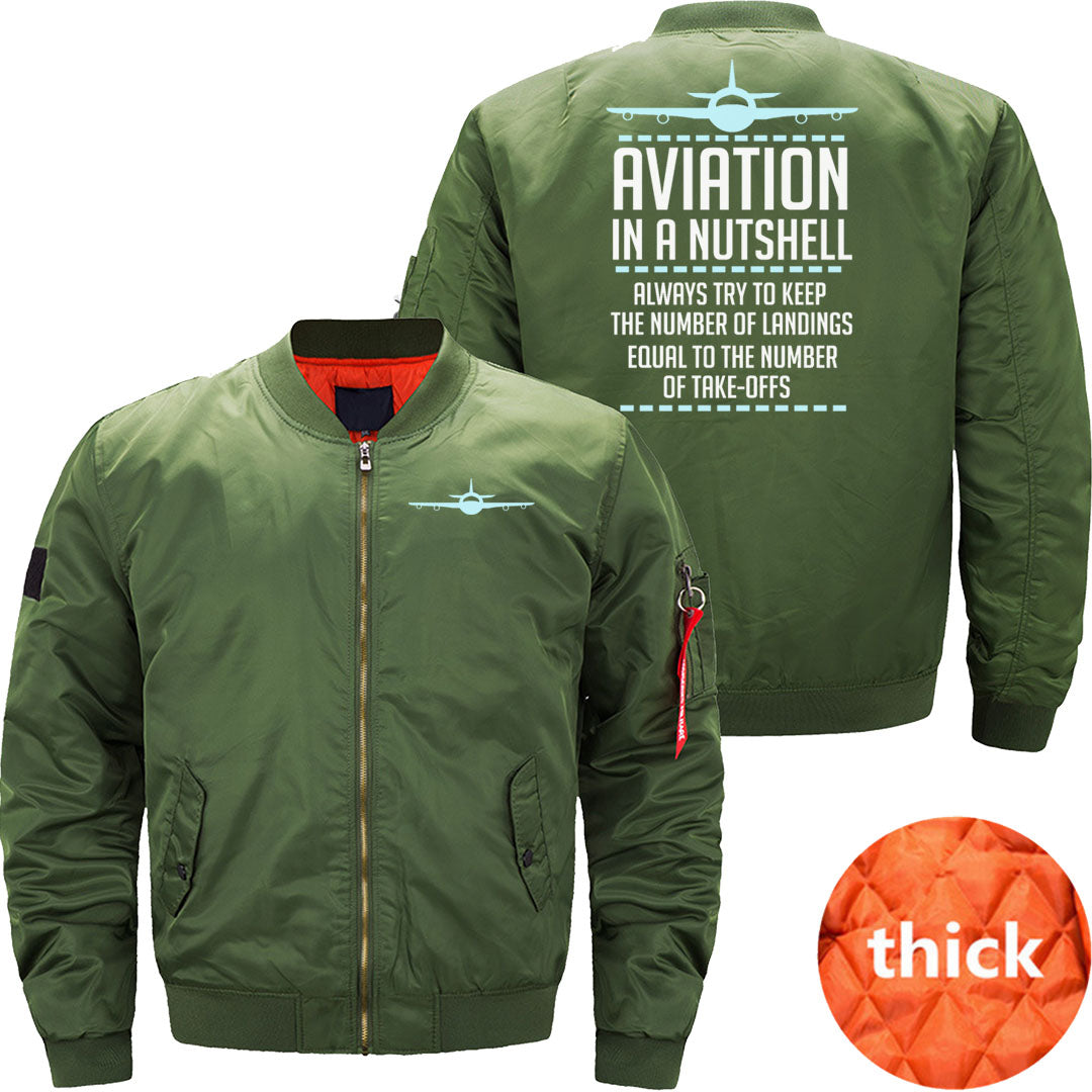 Aviation In A Nutshell Funny ATC Pilot Gift JACKET THE AV8R