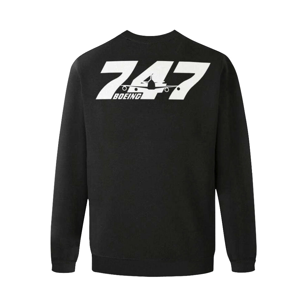 BOEING 747 Men's Oversized Fleece Crew Sweatshirt e-joyer