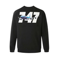 Thumbnail for BOEING 747 Men's Oversized Fleece Crew Sweatshirt e-joyer