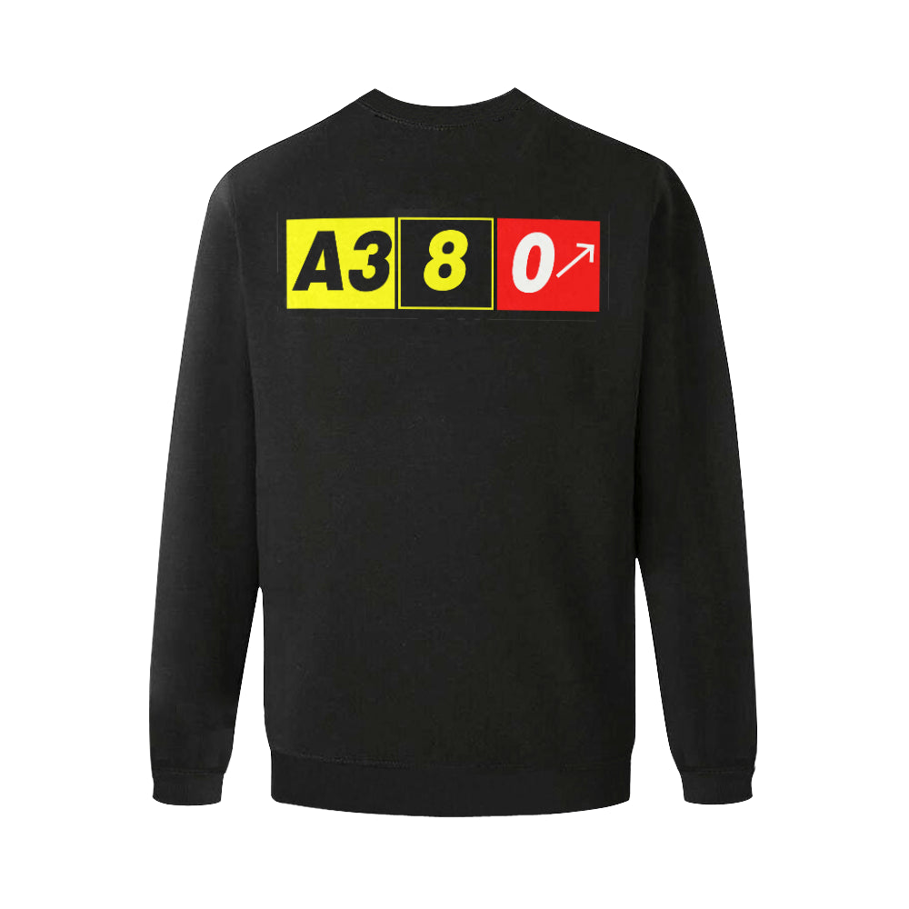 AIRBUS 380 Men's Oversized Fleece Crew Sweatshirt e-joyer