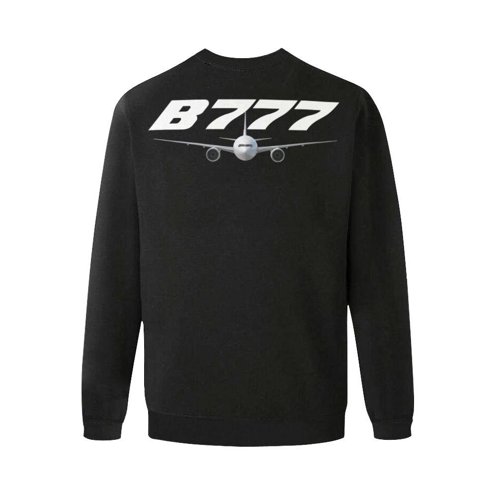 BOEING 777 Men's Oversized Fleece Crew Sweatshirt e-joyer