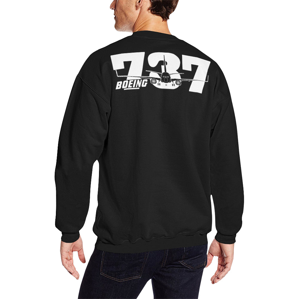 BOEING 737 Men's Oversized Fleece Crew Sweatshirt e-joyer