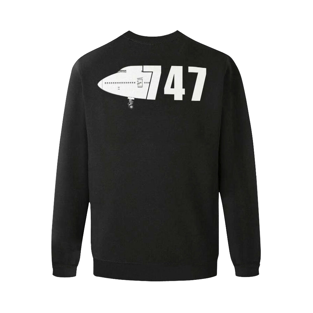 BOEING 747 Men's Oversized Fleece Crew Sweatshirt e-joyer