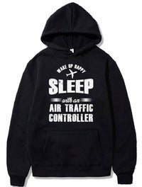 Thumbnail for Wake Up Happy Atc Work Line Art Aviation PULLOVER THE AV8R