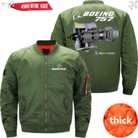 Thumbnail for Boeing  757 Rolls-Royce RB211 Ma-1 Bomber Jacket Flight Jacket Aviator Jacket33 THE AV8R