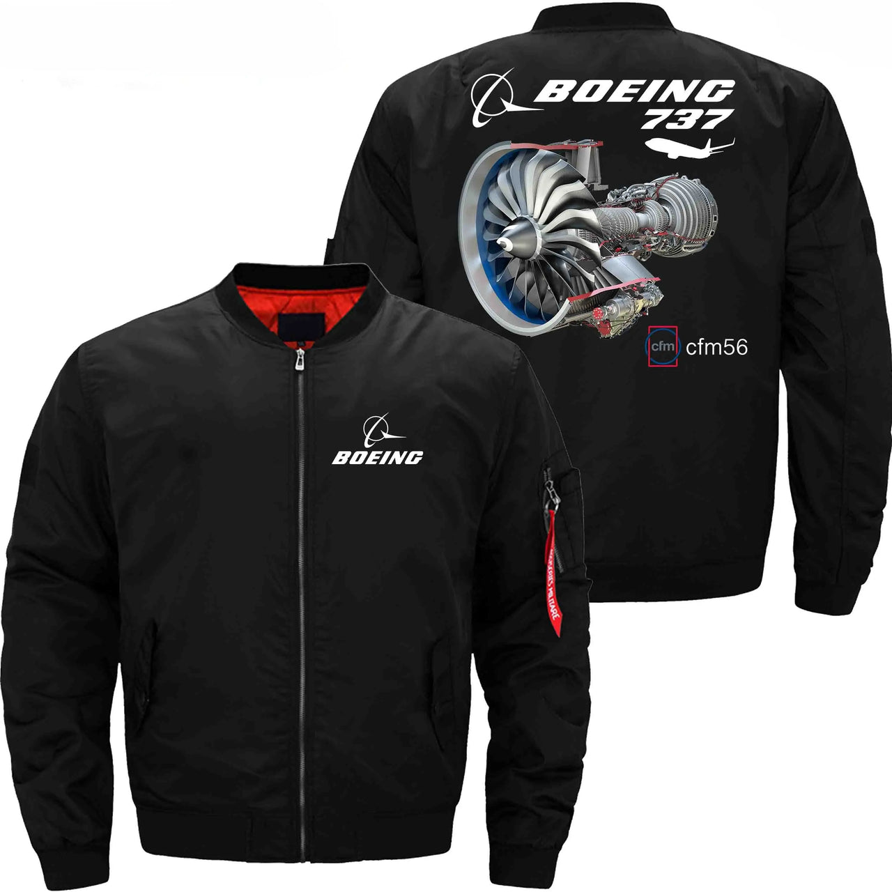 Boeing  B737 CFM56 Aircraft Engine Ma-1 Bomber Jacket Flight Jacket Aviator Jacket05 THE AV8R