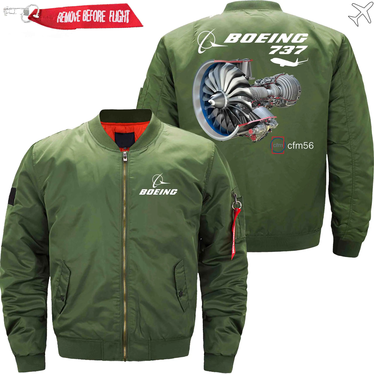 Boeing  B737 CFM56 Aircraft Engine Ma-1 Bomber Jacket Flight Jacket Aviator Jacket05 THE AV8R