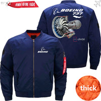 Thumbnail for Boeing  B737 CFM56 Aircraft Engine Ma-1 Bomber Jacket Flight Jacket Aviator Jacket05 THE AV8R