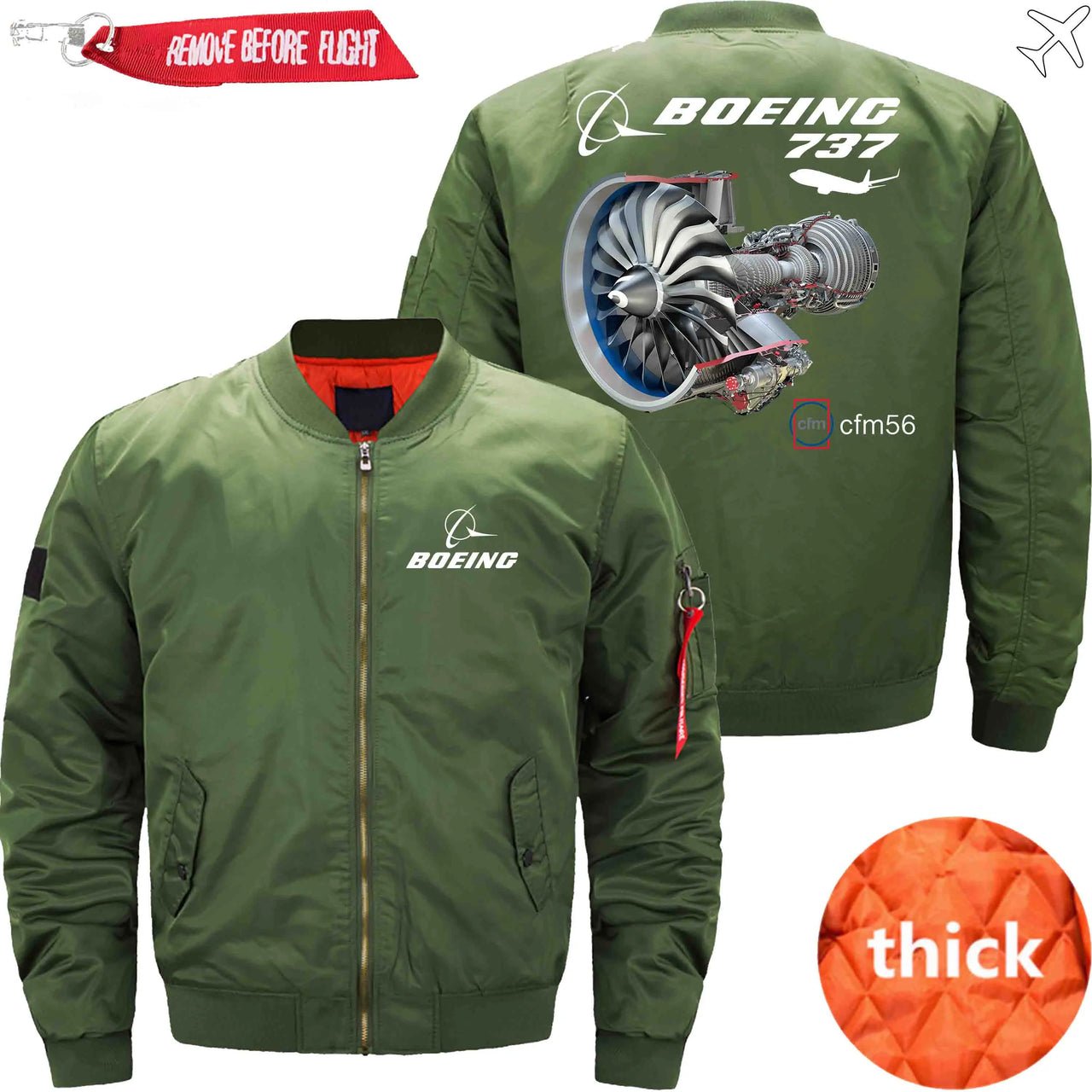 Boeing  B737 CFM56 Aircraft Engine Ma-1 Bomber Jacket Flight Jacket Aviator Jacket05 THE AV8R