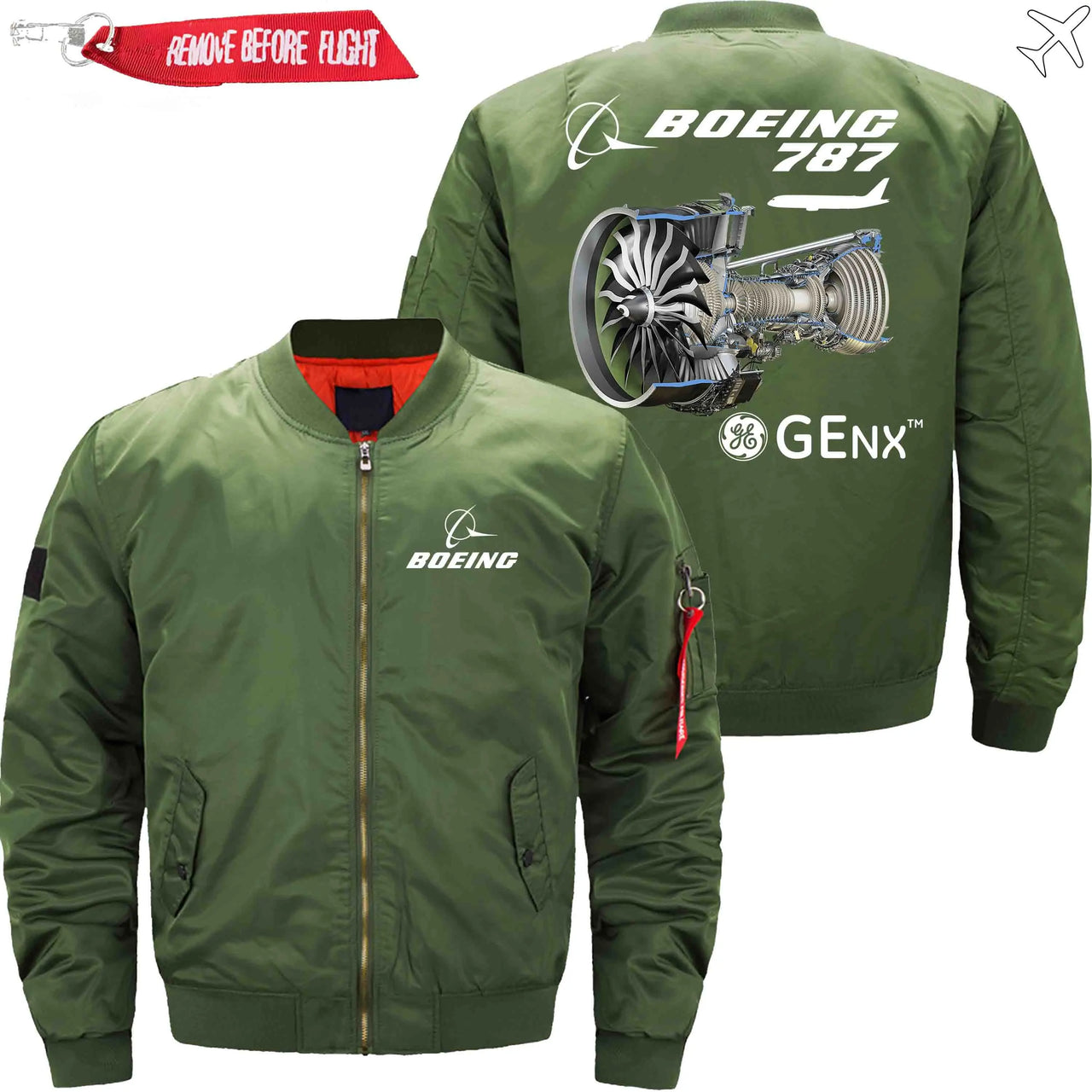 Boeing  General Electric GEnx Ma-1 Bomber Jacket Flight Jacket Aviator Jacket THE AV8R