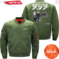 Thumbnail for Boeing 737 CFM 56 Ma-1 Bomber Jacket Flight Jacket Aviator Jacket19 THE AV8R