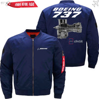 Thumbnail for Boeing 737 CFM 56 Ma-1 Bomber Jacket Flight Jacket Aviator Jacket20 THE AV8R