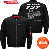 Thumbnail for Boeing 737 CFM 56 Ma-1 Bomber Jacket Flight Jacket Aviator Jacket20 THE AV8R