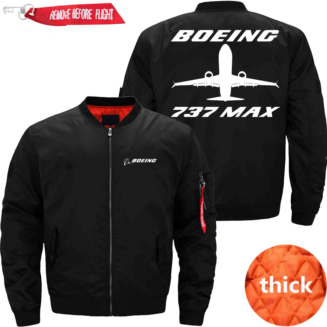 Boeing 737 MAX Ma-1 Bomber Jacket Flight Jacket Aviator Jacket THE AV8R